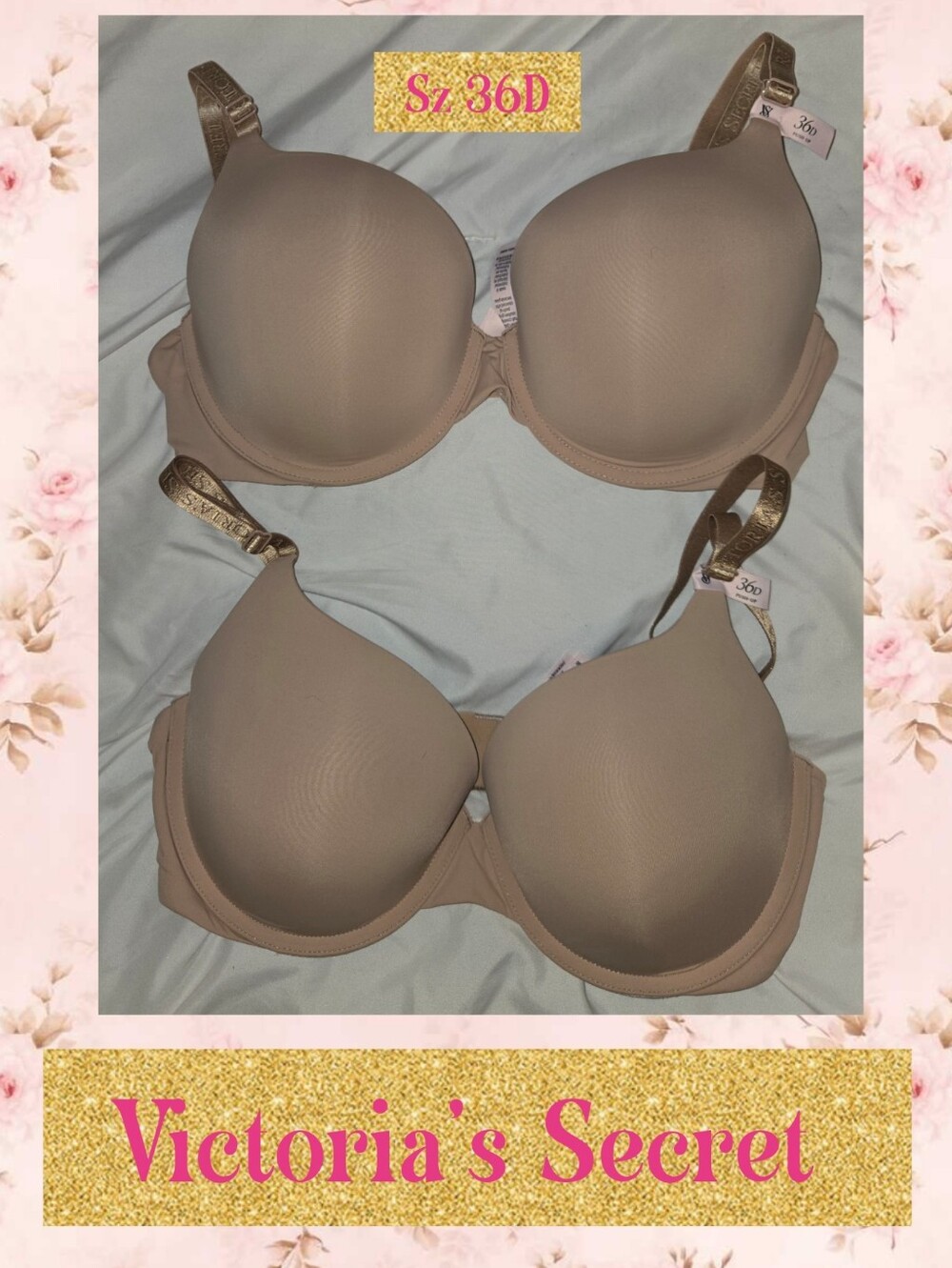NWT Victoria's Secret Smooth Nude Bra - 36D Lot Of 2